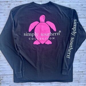 Women’s Simply Southern Pink Turtle Logo Long Sleeve Tee